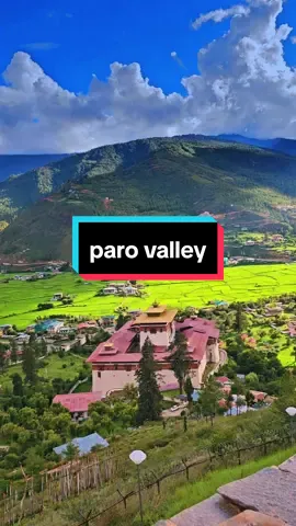 beautiful paro valley in summer with Paro Dzong. Probably thr best season of the year when sun shines right after rain.  #bhutan #paro #Summer #visitbhutan #beautifulplace 