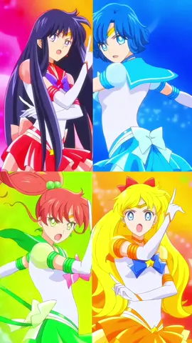 Inner Sailor Senshi Transformation (Sailor Moon Cosmos) #sailormercury #sailormars #sailorjupiter #sailorvenus #sailormooncosmos #sailormoon 