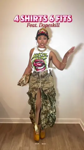 Styling Dope Graphic Tees, Cute from DopeSkill #backtoschooloutfits2024 #graphictees #streetwear #hiphop #tiktok #viral #collab 