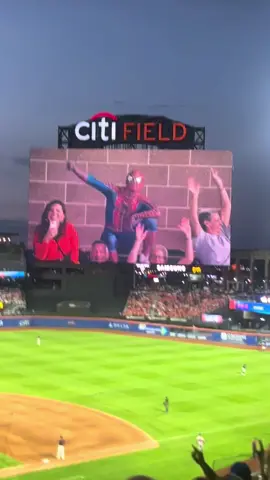 Spiderman at The Mets 🕷️ #mets #spiderman #dance 