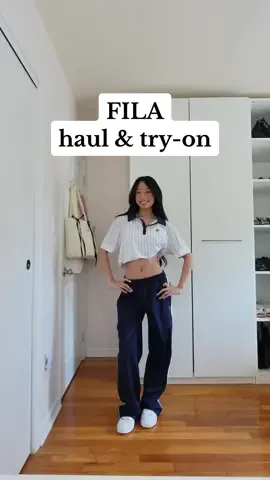 #sponsored trying on the new @FILA USA collection! shop these pieces using 🔗 in bl0 #fashiontok #unboxing #tryon #petitefashion #elevatedbasics #tenniscore 