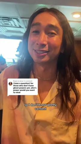 Replying to @nena ! manipulating dreams or leaving the property you’re eternally bound to: which is better? 👻 #GhostsCBS #ghosts #RomanZaragoza #superpower #ghostpower #SDCC #comiccon #QandA 