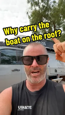 Why we carry the boat on rhe roof of our truck  #aussiedestinationsunknown #rooftoptinny #overlander #silverado #modifiedcars #americantucks #silverado #silverado2500hd #caravanningaustralia #fyp #foryou #foryoupage @MakocraftBoats @Offroad_Creative 