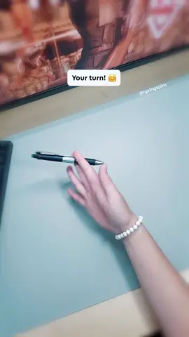 Your turn! 🗿  Pick up ANY pen and try this trick! 🙂‍↔️ #penspinning #tricks #challenge #tutorial 