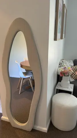 The new Velvet Floor Mirror from @kmartaus 💕 It’s such a steal at just $69!  I just wish it was taller as it’s only 160cm so would need to be hung/attached to the wall or propped up on something to be used as a full length mirror for an adult 🪞  Will you be getting this?!  #Floormirror #Kmartmirror #Velvetmirror #Wallmirror #Abstracthome #Kmarthome #Kmartaus #Kmartau@kmart australia @Kmart Australia 