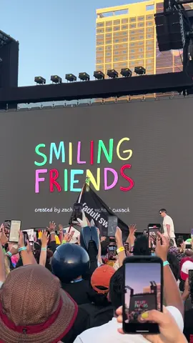 Fun with Zach and Michael tonight at Comic Con without context ✨ #smilingfriends #adultswim #comiccon #sdcc #zachhadel #michaelcusack 