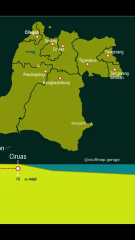 Ketinggian ibukota kabupaten di Prov. Banten