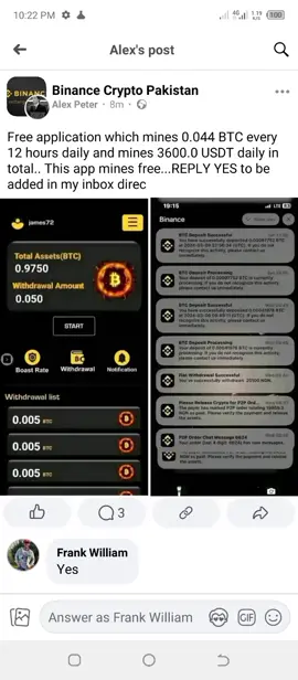 did you know you can mines $2000 Bitcoin adayif you want to join click the link on my bio to join right now