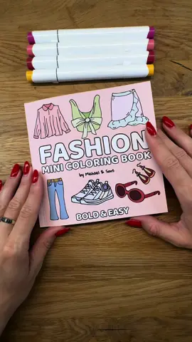 My Fashion Mini Coloring Book 🌸 #coloringbookforadults #fashiontiktok #asmrcoloring #relaxcoloring #coloringbookforkids #coloringbook #ohuhumarkers 
