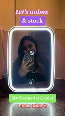 Such a cute addition to the bathroom! 💕💄 #cosmeticscooler #kmartfinds #unboxing #stockingcosmeticsfridge #kmartcosmetics #kmartcosmeticcooler #kmartaustralia #kmart #bathroomfridge #skincarefridge #bathroomsetup #cutefinds #beauty #BeautyTok 