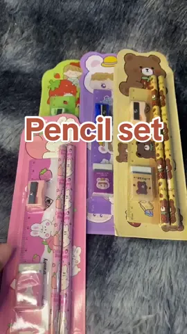 5 in 1 Pencil Set Stationary for Kids #fyp #foryou #foryoupage #pencilset #pencil #stationery #schoolsupplies #school #tiktokshop #tiktokfinds 