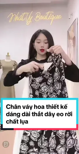 Chân váy hoa thiết kế dáng dài thắt dây eo rời chất lụa #xuhuong #xuhuong2024 #xuhuongtiktok #vayxinh #chanvay 