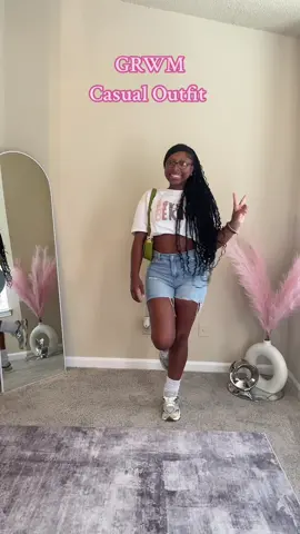 Grwm! Just a little chill fit. Yall know I love this shirt. Sidenote…my birthday in nine days 🥳 #blackgirltiktok #grwm #blackgirloutfits #cuteoutfits #chilloutfit #casualoutfits #fypage 