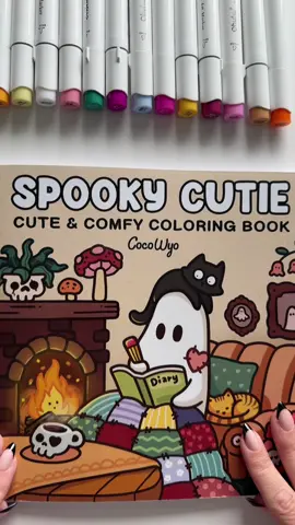 Satisfying Coloring Spooky Cute #colorwithme #coloringbook #satisfying #asmrcoloring #coloring #coloringpages #colormarkers 