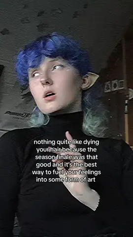 There’s a reason The Dragon Prince is both my profile picture and my username and this season definitely reminded me of that <3  #thedragonprince #thedragonprinceseason6 #hair #hairtransformation #bluehair #hairtransition #dyinghair #tdp #tdps6 #aaravos #callum #rayla #rayllum @The Dragon Prince  