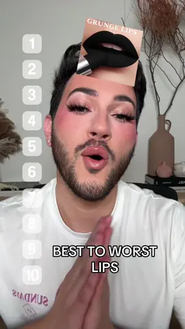 ranking best to worst LIPS! the fact that there are so many lip styles is WILD! love makeup #beauty #lipstick #ranking #makeup 