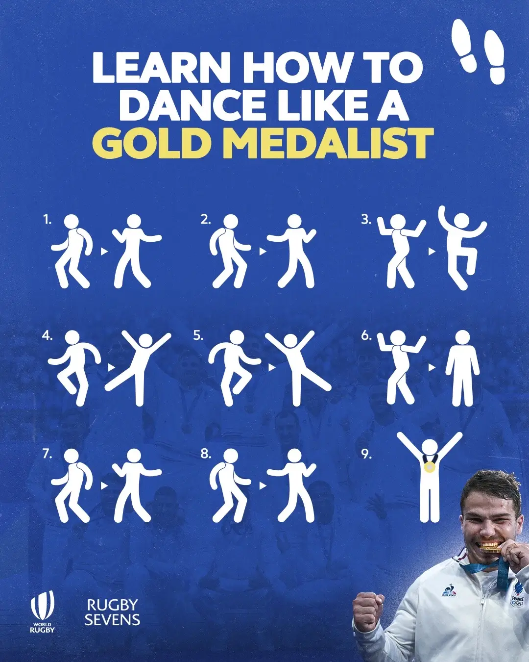You’ve seen the video, now learn the moves 🕺🪩 #rugby #rugbysevens #france #paris2024 #parisolympics2024 
