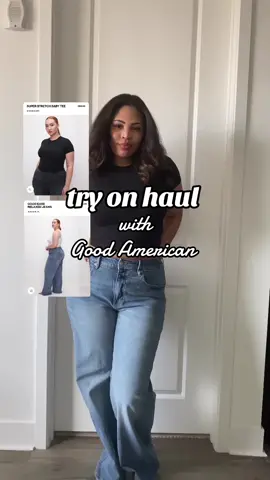 try on haul with @Good American  featured styles: baby tee good ease jeans  what styles are you looking forward to this summer? #goodamerican #goodamericanpartner #goodsquad #Summer #jeans #arizona #midsize #midsizefashion #haul #accessories #whattowear #phoenix #fypage