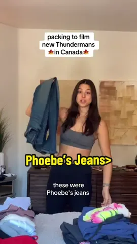 Phoebe’s jeans 🤌 full vid packing for Thundermans in Canada on my page!