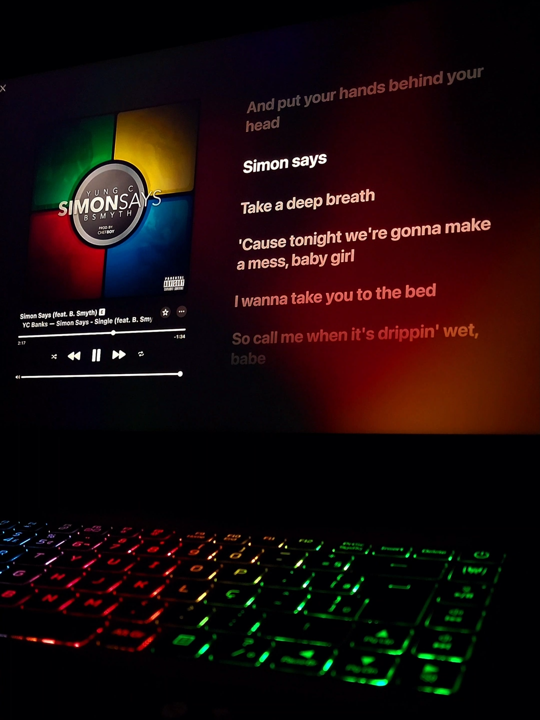 simon says - yc banks, b smyth #fyp #music #lyrics  #ycbanks #bsmyth