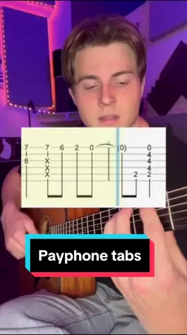 Tabs for my arrangement of Payphone! #guitar #acoustic #guitartok #fingerstyle #acousticguitar 