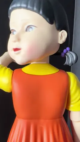 Creepiest Squid Game toy ever? Young-Hee from Bandai Namco. #squidgame #younghee #youngheedoll #redlightgreenlight #foryou #foryoupage #netflixsquidgame @Netflix 