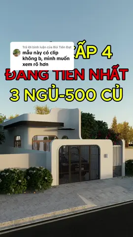 Trả lời @Bùi Tiến Đạt Nhà cấp 4-3 ngủ 500tr
