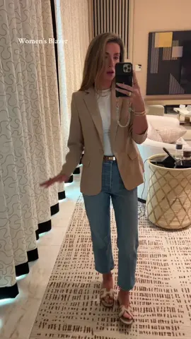 I need more colors now! This women’s single button blazer is so affordable, fits like a dream, and has so much styling opportunities! #womensblazer #blazer #OOTD #tiktokshop 