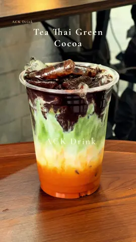 #อร่อย เลยล่ะ #ackdrink #thaitea #greentea #milk #cocoa #ชาเขียว #ชาไทย #โกโก้ 