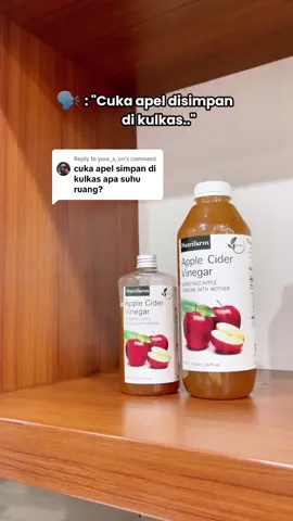 Replying to @your_s_un udah gak bingung lagi kan nyimpen cuka apel? Kalo mau restock, bisa langsung cek keranjang kuning aja ya! 🍎 #cukaapel #cukaapelwithmother #manfaatcukaapel #minumankesehatan #nutrifarm #penyimpanancukaapel 