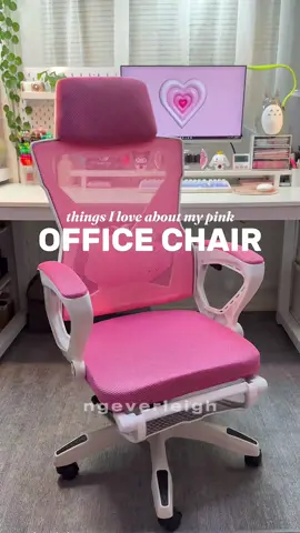 things I love about my office gaming chair 🌸 #fyp #foryou #officechair #gamingchair #ergonomicchair #desksetup #GamingSetup #ngeverleigh 