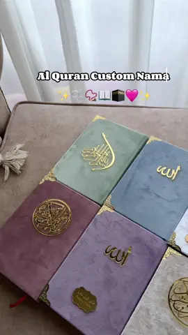 ✨🫧📿📖🕋🩷✨ Al Quran Custom Nama special untuk anda, pembelian al quran dekat beg kuning kita sekarang 👍🏻 #fyp #foryourpages #ramadhan #alquran #alquranhantarankahwin #alqurancustom #foryoupage #alqurantagging #alquranukirnama #alquranexclusive #alqurancustomnama #hantaranpernikahan #hantarankahwin #alqurancustomnama #birthdaygift 