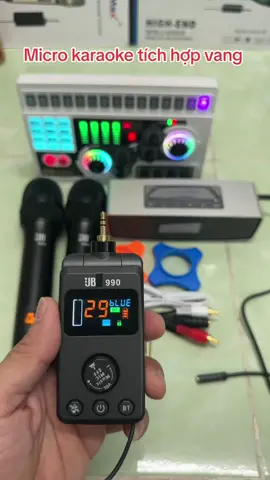 Micro đa năng JB - 990 tích hợp vang sử dụng loa nghe Bluetoot, loa kéo, âm ly karaoke, hát ôtô 
