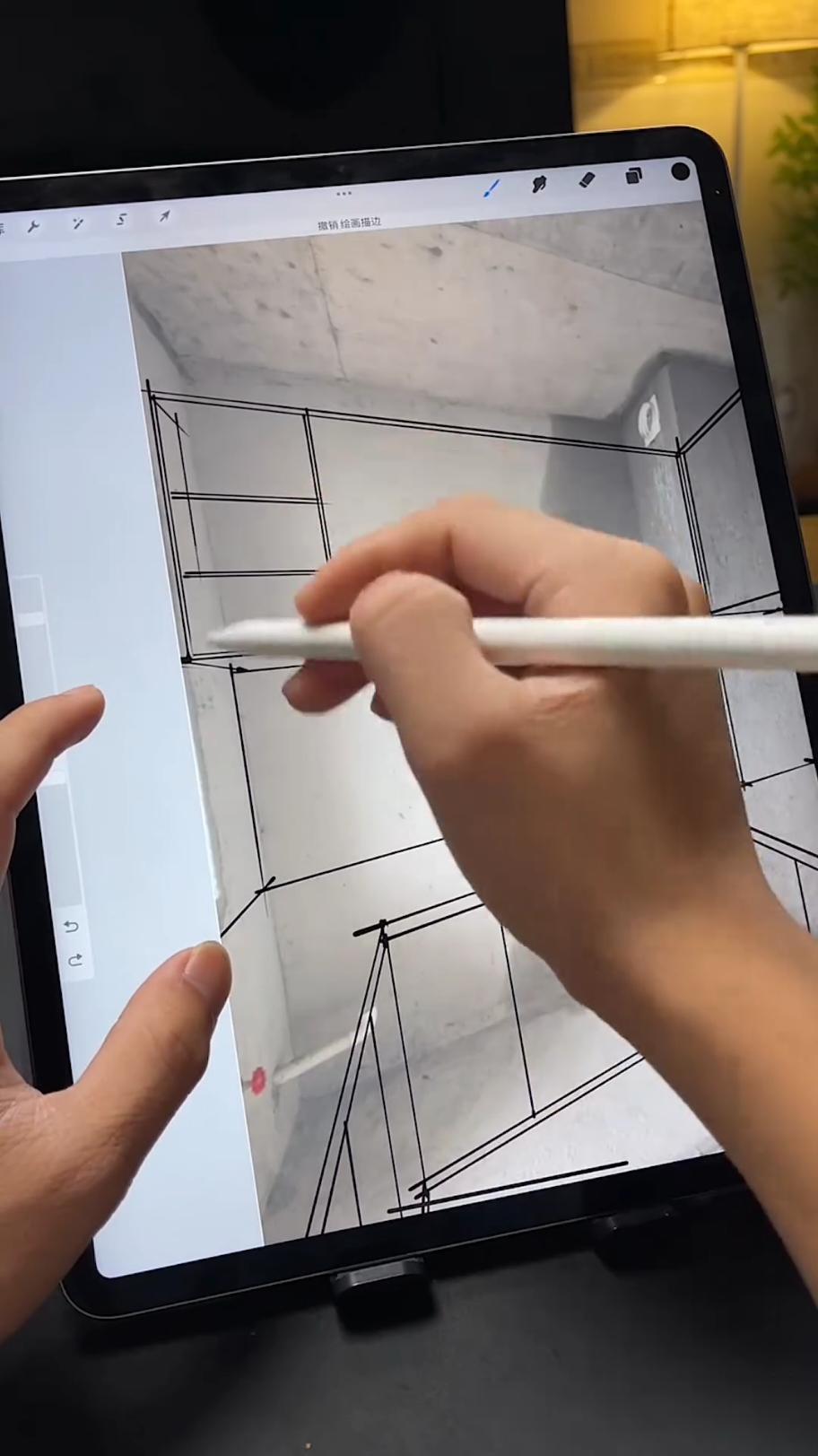 Unique and beautiful interior design ideas. 📐✨  *interior_studio890* #illustration #drawing #procreate #tutorials #digitalart #howtodraw #interior #design 