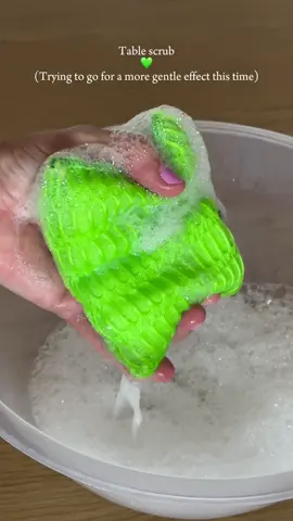 Table scrub 💚 #CleanTok #cleaning #cleaningasmr #scrub #scrubbing #table #Home #asmr #asmrsounds #asmrvideo #viral #fyp #satisfying #momlife 