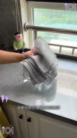 Multipurpose Stainless steel wire cleaning cloth #5in1multipurposestainless #miraclewirecleaningcloth #CleanTok #kitchendishcloth 