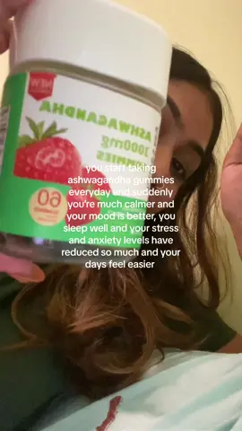 been taking this for a month now and life’s more chill i love it #ashwagandha #gummyvitamins #bettersleep #overthinking #stress #anxietyrelief #health 
