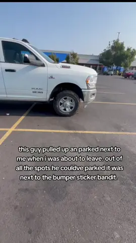 patrolling more lots this weekend to keep the community safe. it's a dangerous job but somebodies gotta do it. #parking #walmart #bumperstickerbandit #portland #pdx #sticker #bumpersticker #prank #trucksoftiktok 
