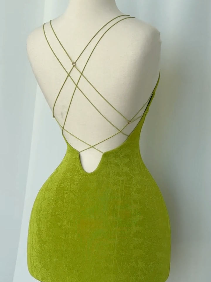 The ultimate summer dress... our Tesni dress in Pear Green 🤌 #ohpolly #minidress #green #summerdress #vacation #outfitinspo