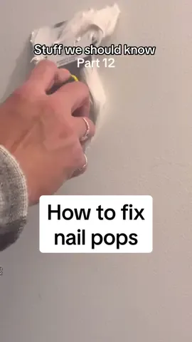 How to fix nail pops in drywall ✨ Let me know what you want to see next in the comments 👇 #DIY #diyhome #doityourself 