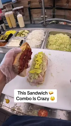This is one CRAZY sandwich 🥪👀#sandwich #asmr #pov #lunch #sandwichtiktok #fyp #Foodie #FoodTok #CapCut 