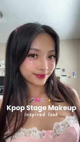 kpop inspired stage makeup! what do we think :)) #kpopmakeup #kbeauty #koreanmakeup 