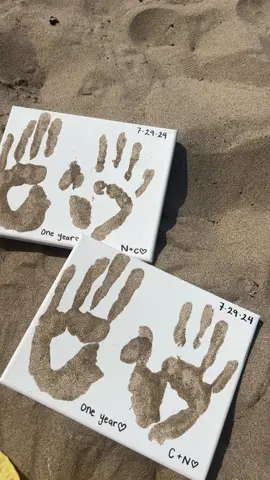 one year with the loml♥️            #sandpainting #beach 