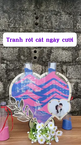 Tranh rót cát ngày cưới. Các bạn muốn kết hợp những màu cát nào hay bình luận ngay cho shop biết nha#happywedding #tranhcat 