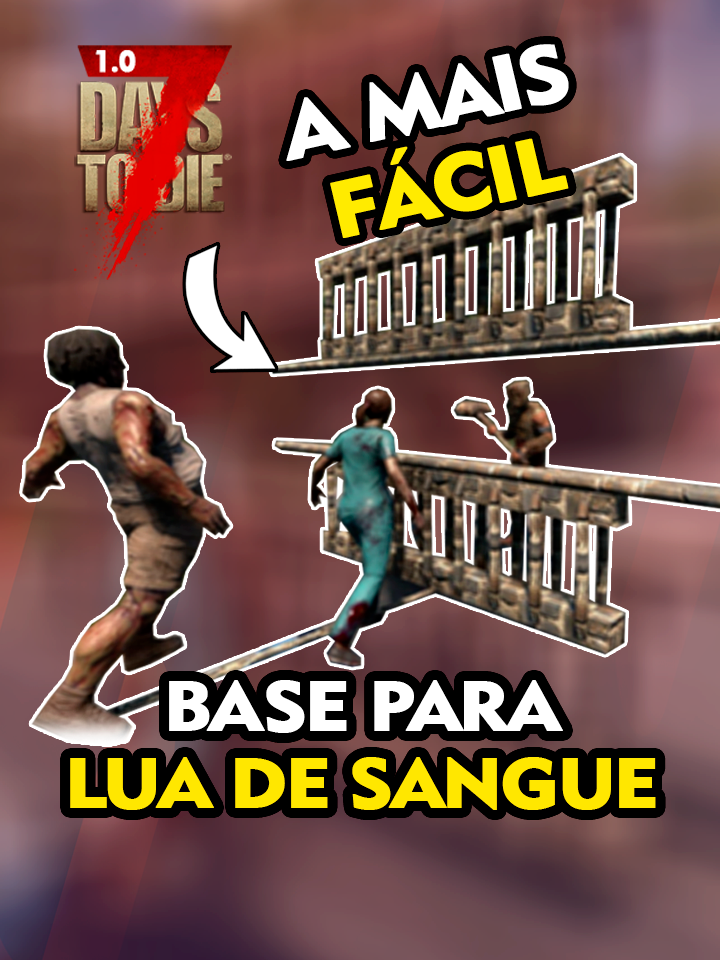 Uma das bases MAIS FÁCEIS para a primeira LUA DE SANGUE no 7 Days to Die 1.0 #7daystodie #7dtd #7daystodieclips