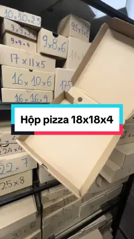 Hộp pizza size nào cũng có #hoppizza #hopgiay #18x18x4 #hienbangkeosaigon 