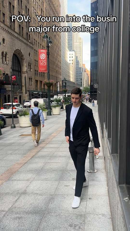 POV: You run into the business major from college in NYC #sales #comedy #funny 