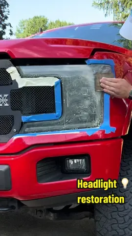 Satisfying headlight restoration Ford F-150 #foryou #satisfying #detailing #asmr #cardetailing #autodetailing #foryoupage #CleanTok #fypシ゚viral #headlightrestoration #detaildave #tipsandtricks #transformation 