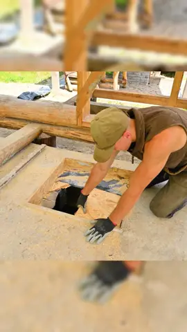 PART 2 - Built a Large Concrete Basement For Food Storage #bushcraft #build #camp #camping #survival #shelter #wildlife #Outdoors #outdoor #viral #foryou