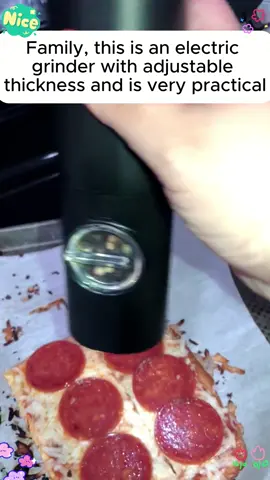 Family, this is an electric grinder with adjustable thickness and is very practical. #electric #grinder #salt #pepper #adjustable #kitchen #buynow 